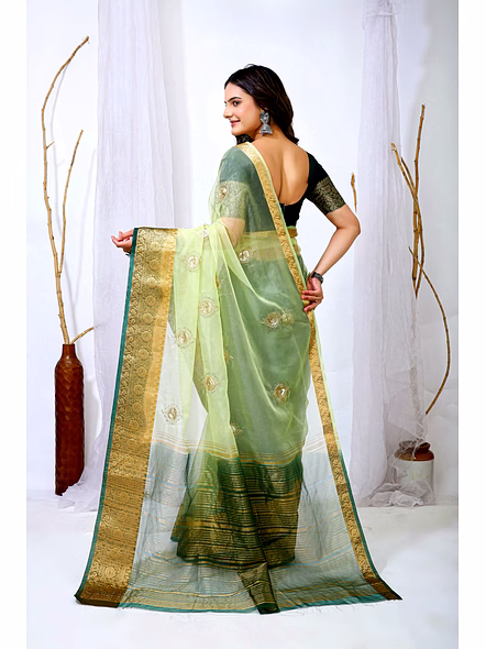 organza tissue silk saree