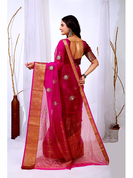organza tissue silk saree