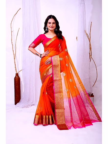organza saree