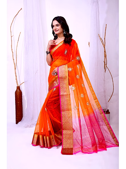 organza silk saree