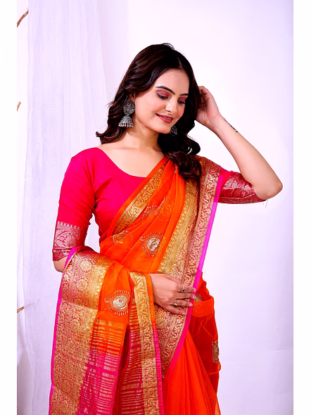 organza silk saree​