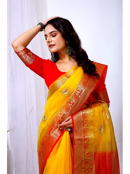 organza silk saree​