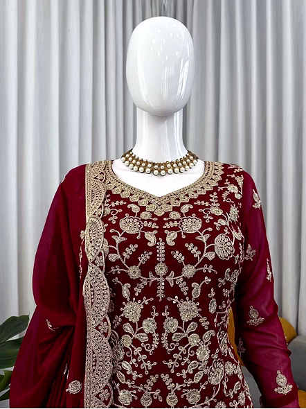 maroon georgette sharara