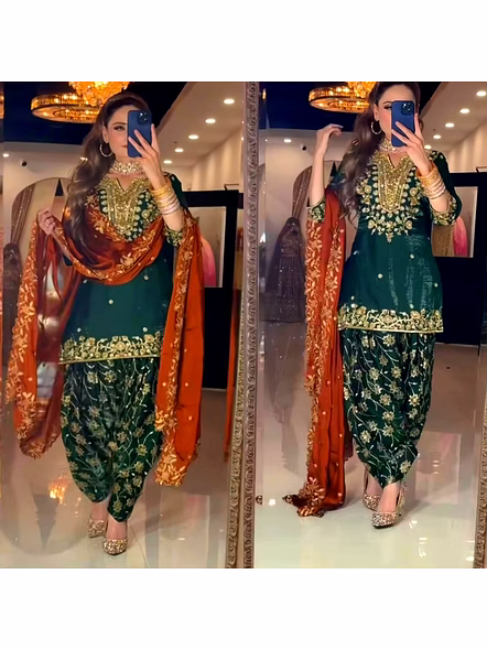 Chinon silk Anarkali