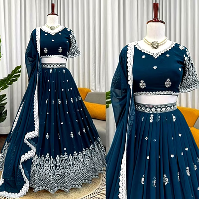 queen bridal sangeet wear lehenga choli with sequence work