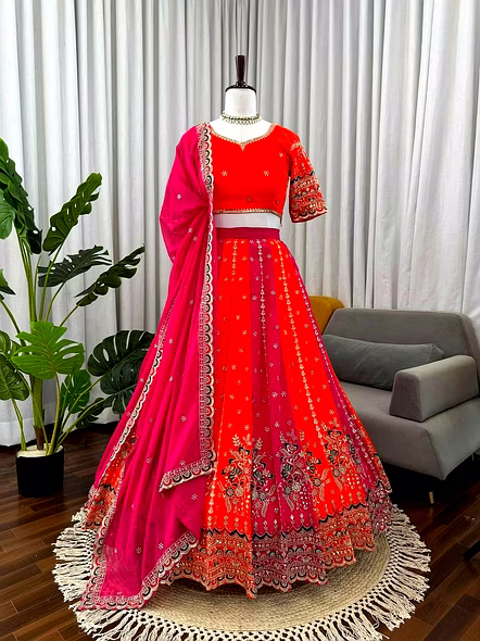 Georgette Fabric Lehenga