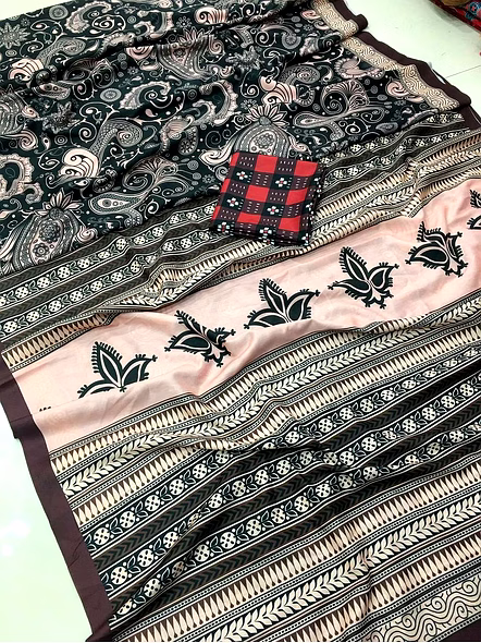 ajrakh print saree
