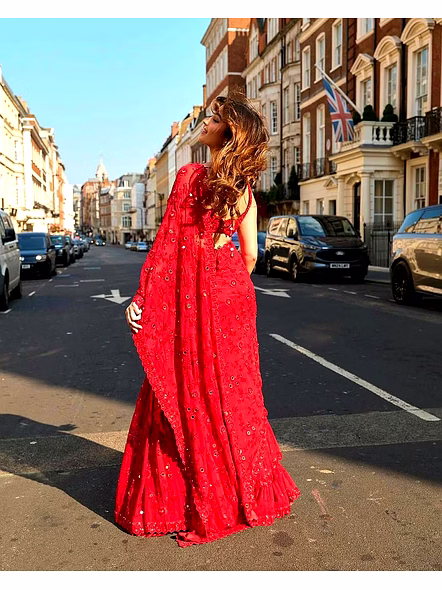 georgette saree party wear