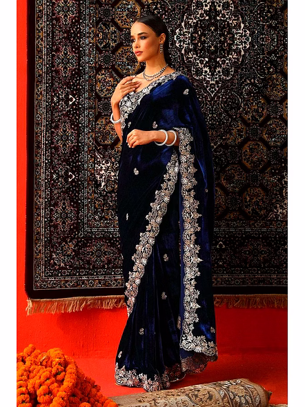 velvet saree​