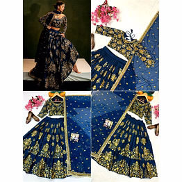 shiv chinon silk fabric lehenga choli