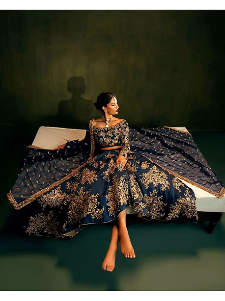 chinon crepe lehenga