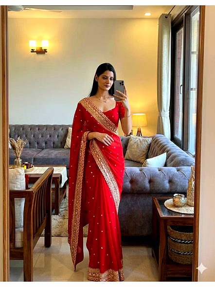 red saree