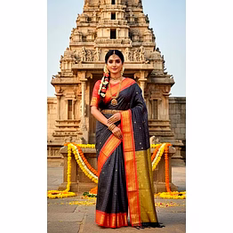 hari tex aura silk saree with zari work