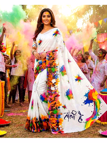 holi saree for women