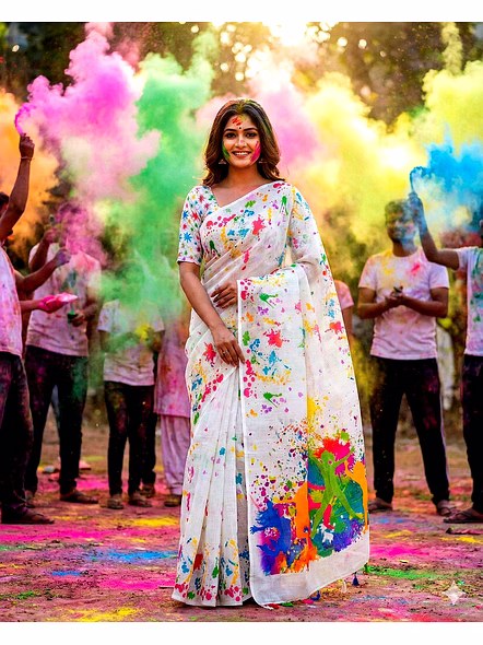 holi saree for women