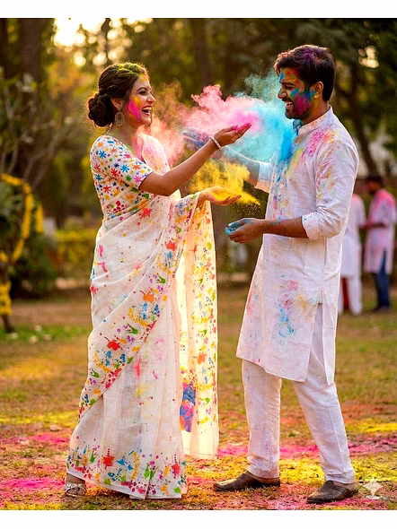 saree for holi