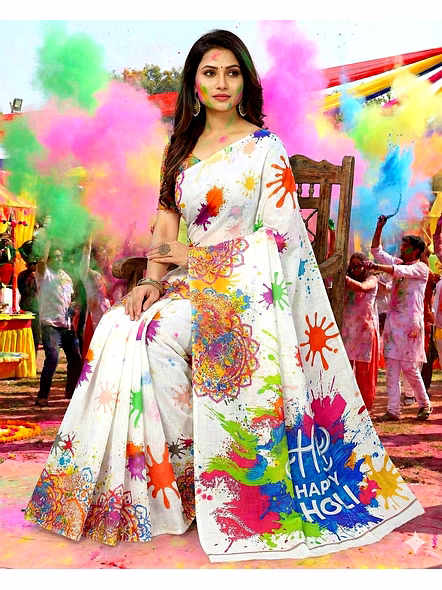 saree for holi