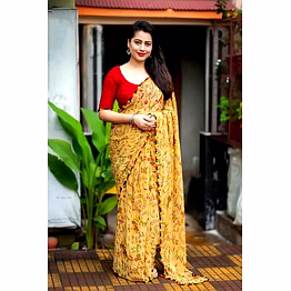 chitra tex warli print saree with blouse
