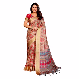 shiv premium soft cotton silk bandhej print saree