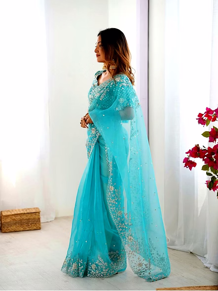 organza saree online