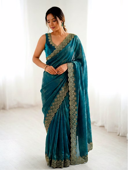 Swarovski Stones Saree