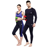Vella Navy Royal Blue Color  Compression Wear Combo