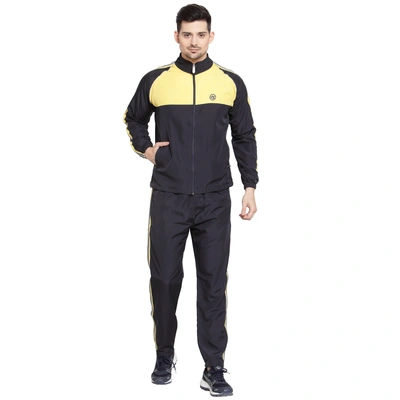 Vella Navy Yellow Color Radium Tape Tracksuit