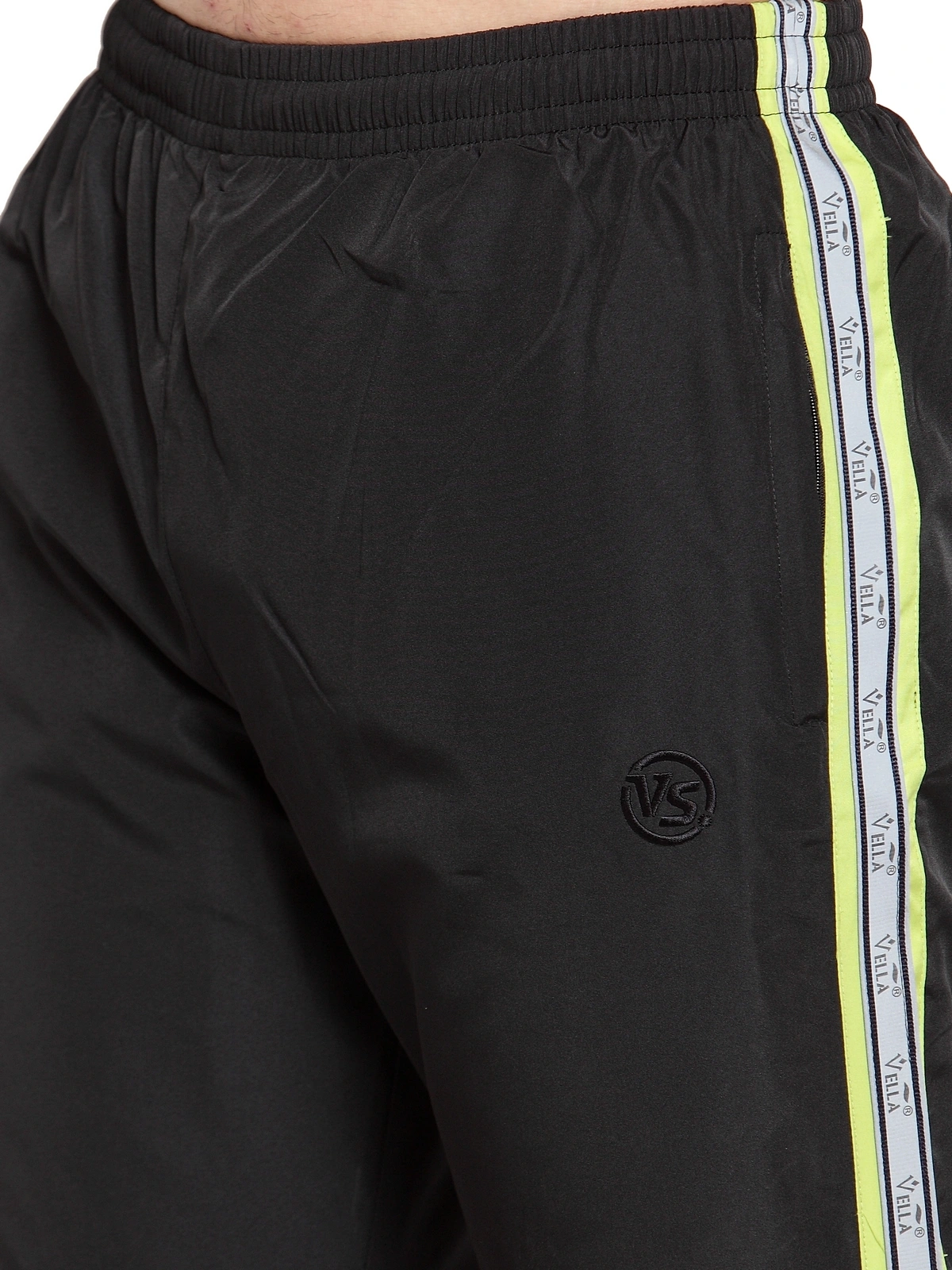 Vella Black Neon Color Radium Tape Tracksuit-2XL-Black-3