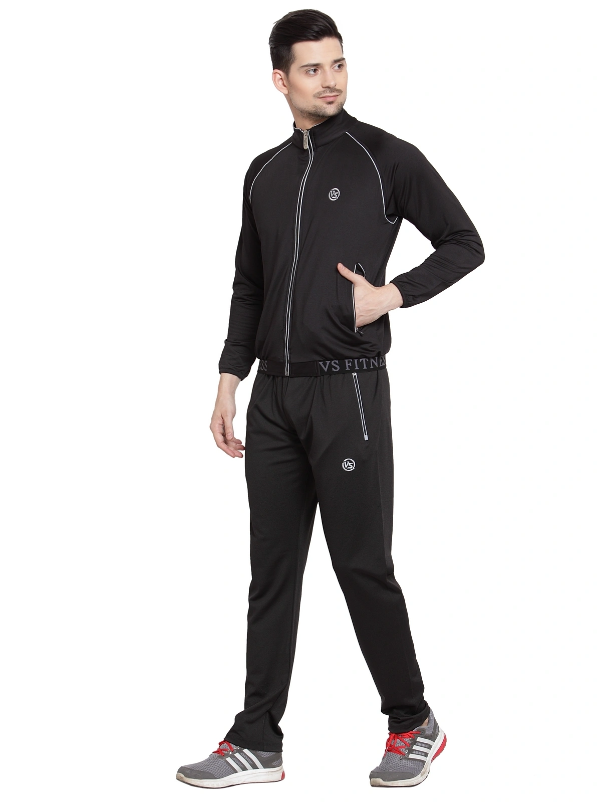 Vella Black Radium Color  Track Pant-L-Black-2