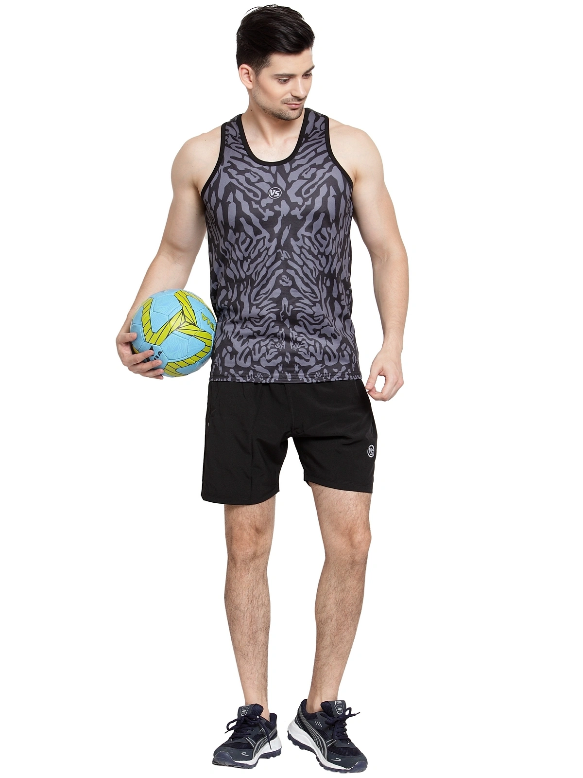 Vella Black Radium Color  Shorts-M-Black-1