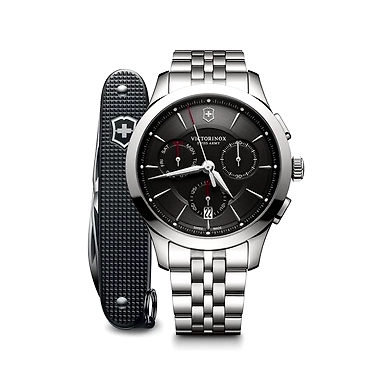 Alliance Chronograph, 44 mm black &amp; silver-Victorinox730