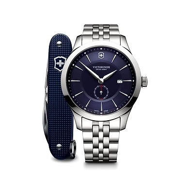 Alliance with Pioneer Swiss Army Knife blue &amp; silver-Victorinox750