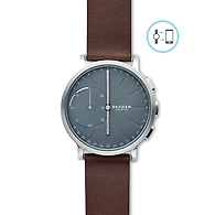Hybrid Smartwatch  Hagen Dark Brown Leather