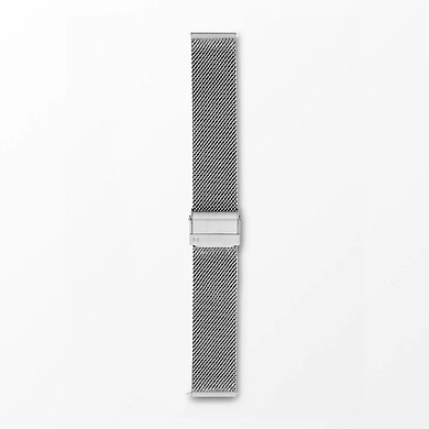 20mm Standard Steel-Mesh Watch Strap, Silver-Tone-2