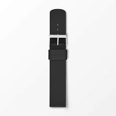 20mm Standard Silicone Watch Strap, Black-1