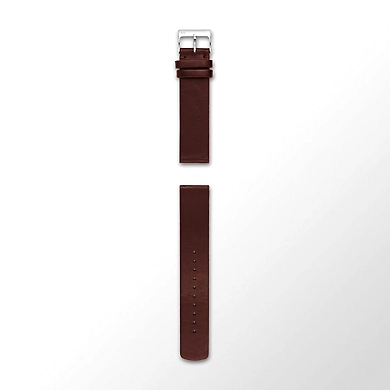 20mm Standard Leather Watch Strap, Dark Brown-SKB6025