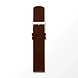 20mm Standard Leather Watch Strap, Dark Brown-1-sm