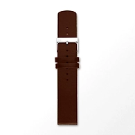 20mm Standard Leather Watch Strap, Dark Brown