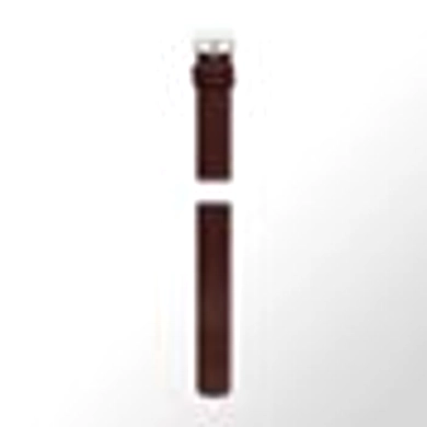 20mm Standard Leather Watch Strap, Dark Brown-2