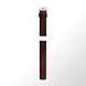 20mm Standard Leather Watch Strap, Dark Brown-2-sm