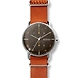 Horizont Brown Leather Dual Time Watch-SKW6537-sm
