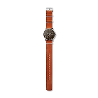 Horizont Brown Leather Dual Time Watch