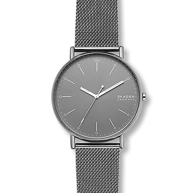 Signatur Gunmetal Steel-Mesh Watch-SKW6549