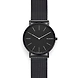 Signatur Slim Titanium and Black Steel-Mesh Watch-SKW6484-sm