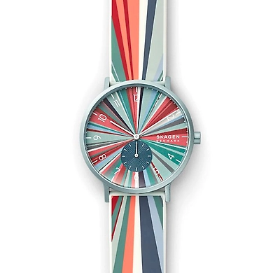 Aaren Kulor Blue Colorburst Silicone 41mm Watch-SKW6591