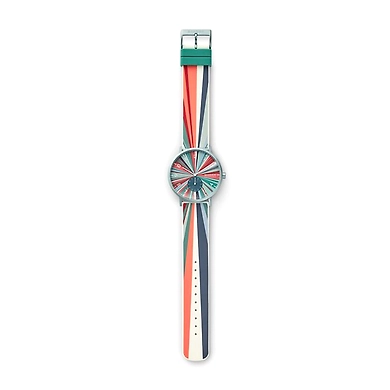 Aaren Kulor Blue Colorburst Silicone 41mm Watch-1