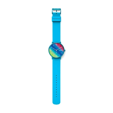 Aaren Kulor Blue Tie-Dye Silicone 41mm Watch-1