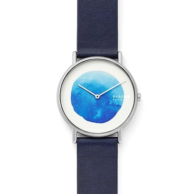 Signatur Blue Leather Watch-SKW6530