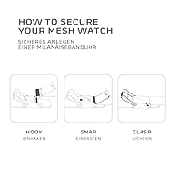 Hybrid Smartwatch - Signatur T-Bar Steel-Mesh