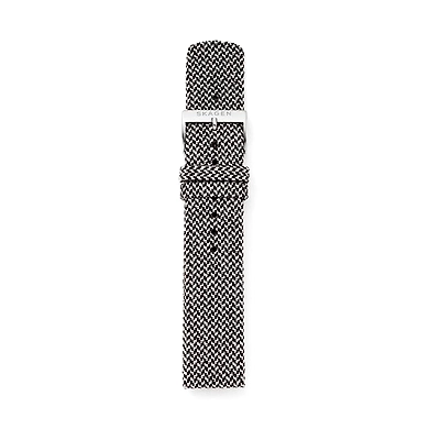 20mm Recycled Woven Strap, Black/White-SKB6082